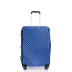 Expandable 3 Piece Luggage Sets PC Lightweight Suitcase with Two Hooks, Spinner Wheels, TSA Lock, (20/24/28), Blue